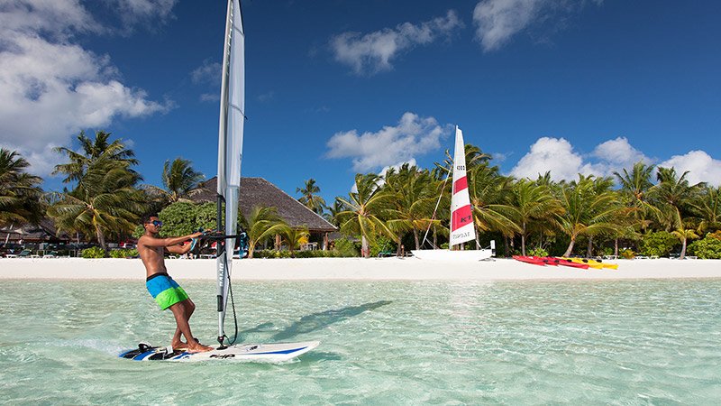 Windsurfing in the Maldives