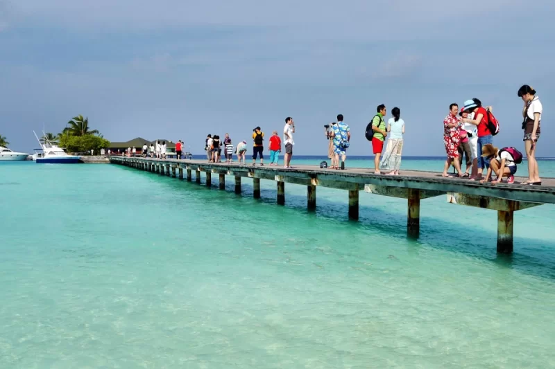 Some Chinese Tourists in Maldives