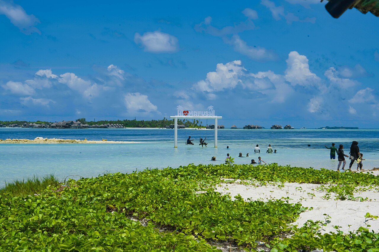 Local beach on Himmafushi Island, Kaafu Atoll, Maldives