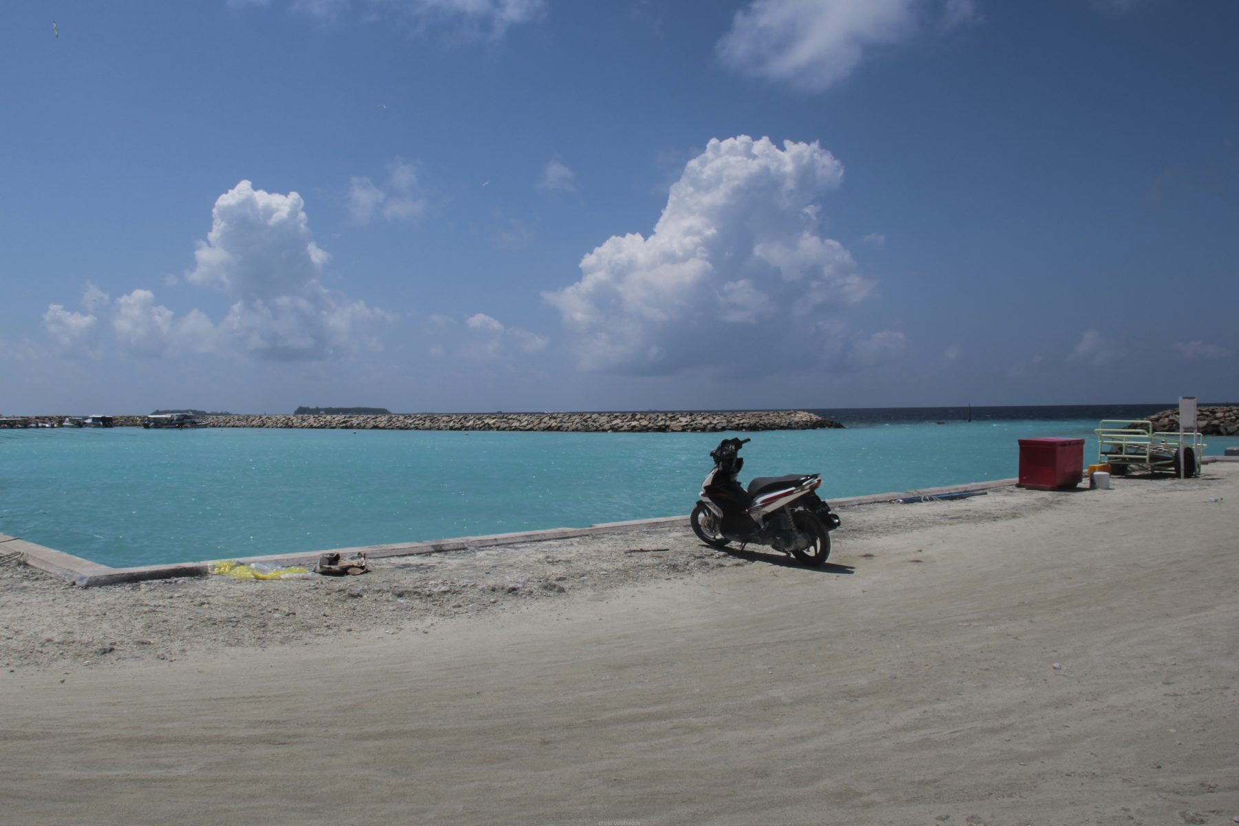 Maafushi harbour and port, Kaafu Atoll, Maldives
