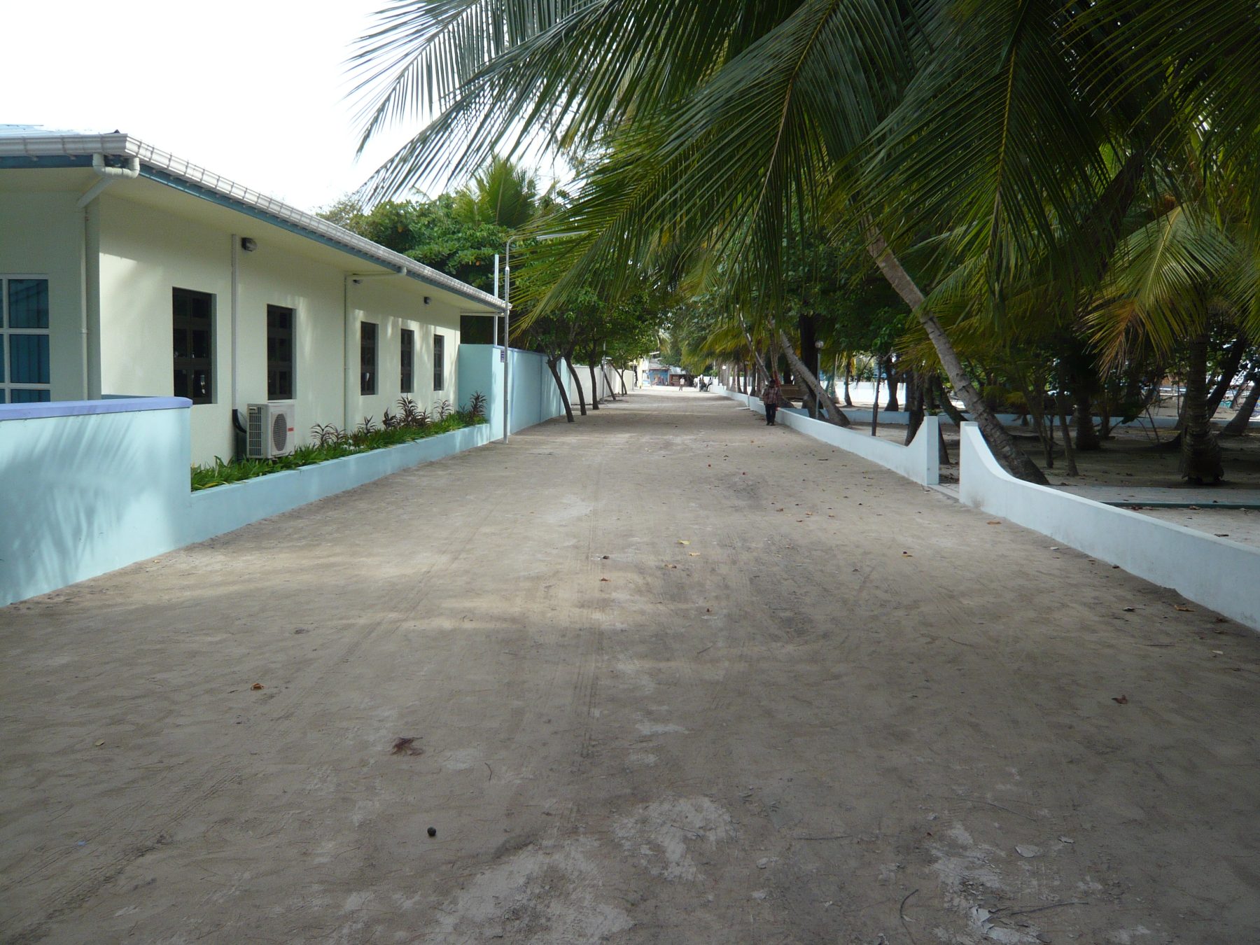 A village street on Rasdhoo Island, Maldives